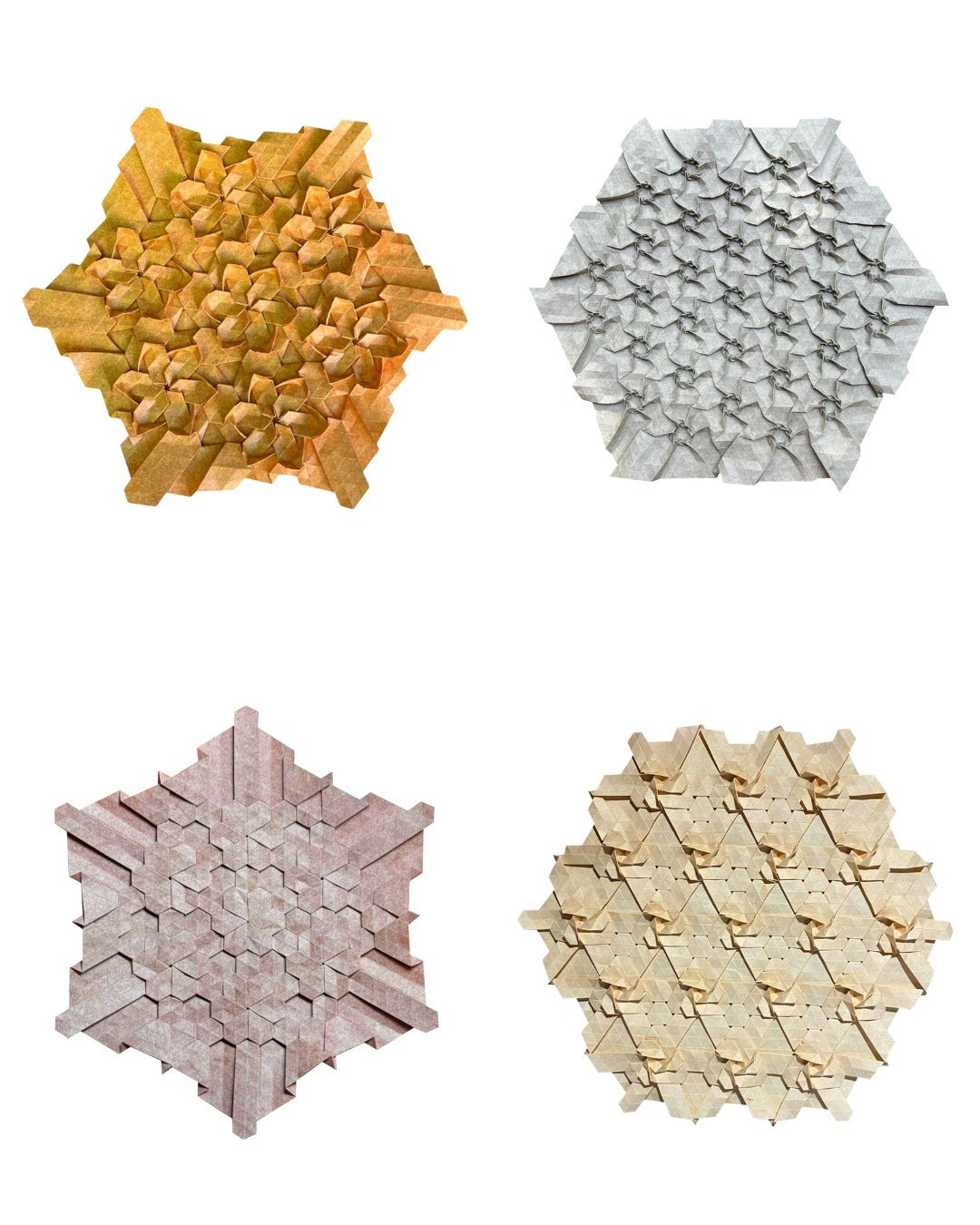 Set - 4 Crease Patterns on 48 and 64 Division Grid